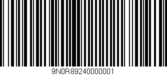 Código de barras (EAN, GTIN, SKU, ISBN): '9N0R89240000001'