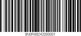 Código de barras (EAN, GTIN, SKU, ISBN): '9N0R89242000001'