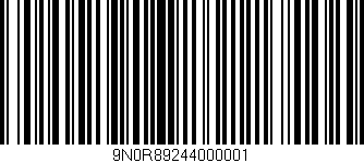 Código de barras (EAN, GTIN, SKU, ISBN): '9N0R89244000001'
