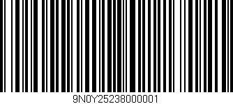 Código de barras (EAN, GTIN, SKU, ISBN): '9N0Y25238000001'