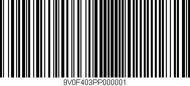 Código de barras (EAN, GTIN, SKU, ISBN): '9V0F403PP000001'