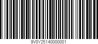 Código de barras (EAN, GTIN, SKU, ISBN): '9V0Y25140000001'