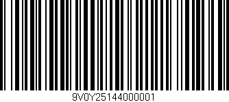 Código de barras (EAN, GTIN, SKU, ISBN): '9V0Y25144000001'