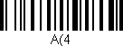 Código de barras (EAN, GTIN, SKU, ISBN): 'A(4'