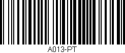 Código de barras (EAN, GTIN, SKU, ISBN): 'A013-PT'