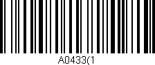 Código de barras (EAN, GTIN, SKU, ISBN): 'A0433(1'