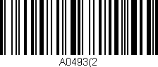 Código de barras (EAN, GTIN, SKU, ISBN): 'A0493(2'