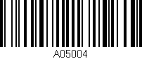 Código de barras (EAN, GTIN, SKU, ISBN): 'A05004'