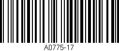 Código de barras (EAN, GTIN, SKU, ISBN): 'A0775-17'