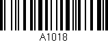 Código de barras (EAN, GTIN, SKU, ISBN): 'A1018'