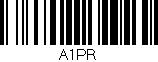 Código de barras (EAN, GTIN, SKU, ISBN): 'A1PR'