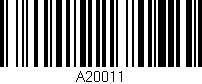 Código de barras (EAN, GTIN, SKU, ISBN): 'A20011'