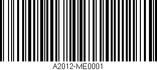 Código de barras (EAN, GTIN, SKU, ISBN): 'A2012-ME0001'