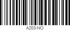 Código de barras (EAN, GTIN, SKU, ISBN): 'A203-NO'
