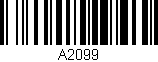 Código de barras (EAN, GTIN, SKU, ISBN): 'A2099'