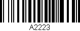 Código de barras (EAN, GTIN, SKU, ISBN): 'A2223'
