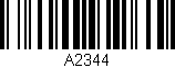 Código de barras (EAN, GTIN, SKU, ISBN): 'A2344'