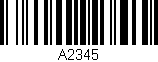 Código de barras (EAN, GTIN, SKU, ISBN): 'A2345'