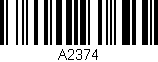 Código de barras (EAN, GTIN, SKU, ISBN): 'A2374'
