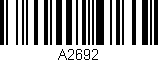 Código de barras (EAN, GTIN, SKU, ISBN): 'A2692'