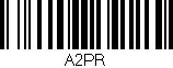 Código de barras (EAN, GTIN, SKU, ISBN): 'A2PR'