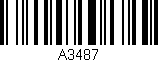 Código de barras (EAN, GTIN, SKU, ISBN): 'A3487'