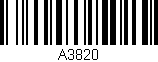 Código de barras (EAN, GTIN, SKU, ISBN): 'A3820'