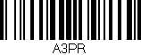 Código de barras (EAN, GTIN, SKU, ISBN): 'A3PR'