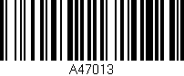 Código de barras (EAN, GTIN, SKU, ISBN): 'A47013'