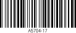 Código de barras (EAN, GTIN, SKU, ISBN): 'A5704-17'