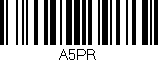 Código de barras (EAN, GTIN, SKU, ISBN): 'A5PR'