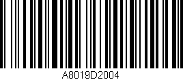 Código de barras (EAN, GTIN, SKU, ISBN): 'A8019D2004'