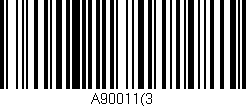 Código de barras (EAN, GTIN, SKU, ISBN): 'A90011(3'