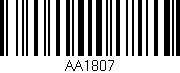Código de barras (EAN, GTIN, SKU, ISBN): 'AA1807'