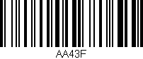Código de barras (EAN, GTIN, SKU, ISBN): 'AA43F'