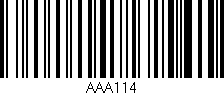 Código de barras (EAN, GTIN, SKU, ISBN): 'AAA114'