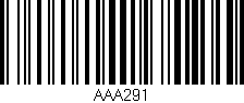 Código de barras (EAN, GTIN, SKU, ISBN): 'AAA291'
