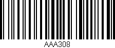 Código de barras (EAN, GTIN, SKU, ISBN): 'AAA308'