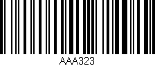 Código de barras (EAN, GTIN, SKU, ISBN): 'AAA323'