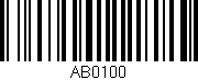 Código de barras (EAN, GTIN, SKU, ISBN): 'AB0100'