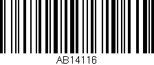 Código de barras (EAN, GTIN, SKU, ISBN): 'AB14116'