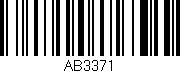 Código de barras (EAN, GTIN, SKU, ISBN): 'AB3371'