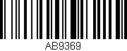Código de barras (EAN, GTIN, SKU, ISBN): 'AB9369'
