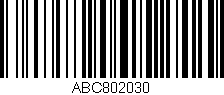 Código de barras (EAN, GTIN, SKU, ISBN): 'ABC802030'