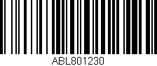 Código de barras (EAN, GTIN, SKU, ISBN): 'ABL801230'
