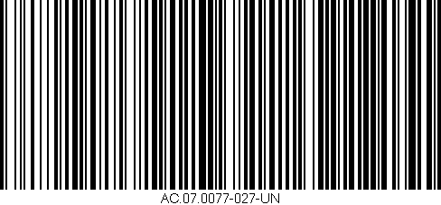 Código de barras (EAN, GTIN, SKU, ISBN): 'AC.07.0077-027-UN'