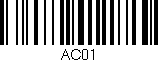 Código de barras (EAN, GTIN, SKU, ISBN): 'AC01'