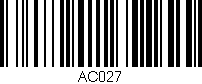 Código de barras (EAN, GTIN, SKU, ISBN): 'AC027'
