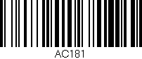 Código de barras (EAN, GTIN, SKU, ISBN): 'AC181'