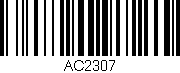 Código de barras (EAN, GTIN, SKU, ISBN): 'AC2307'